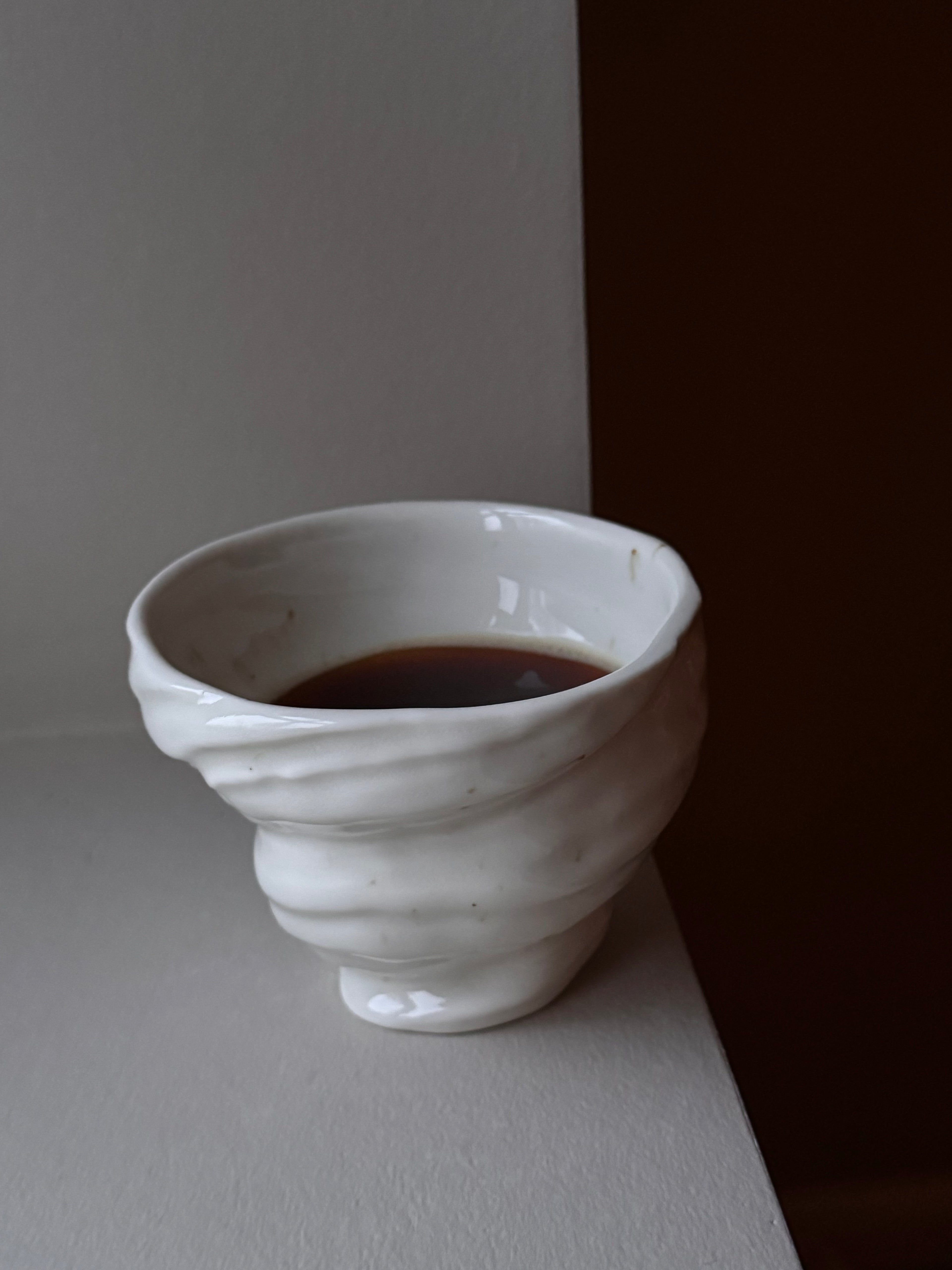 Sneglekop uden hank - med blank glasur