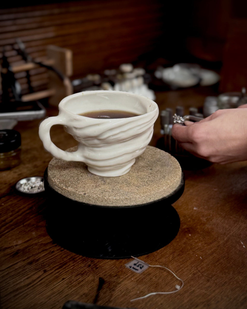 NYHED- Sneglekop med hank blank - Lattekop