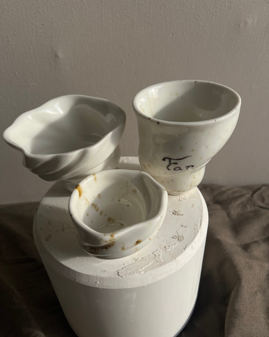 #2 - Pakke med 3 kopper fra Vadehavsserien. 2. sortering.