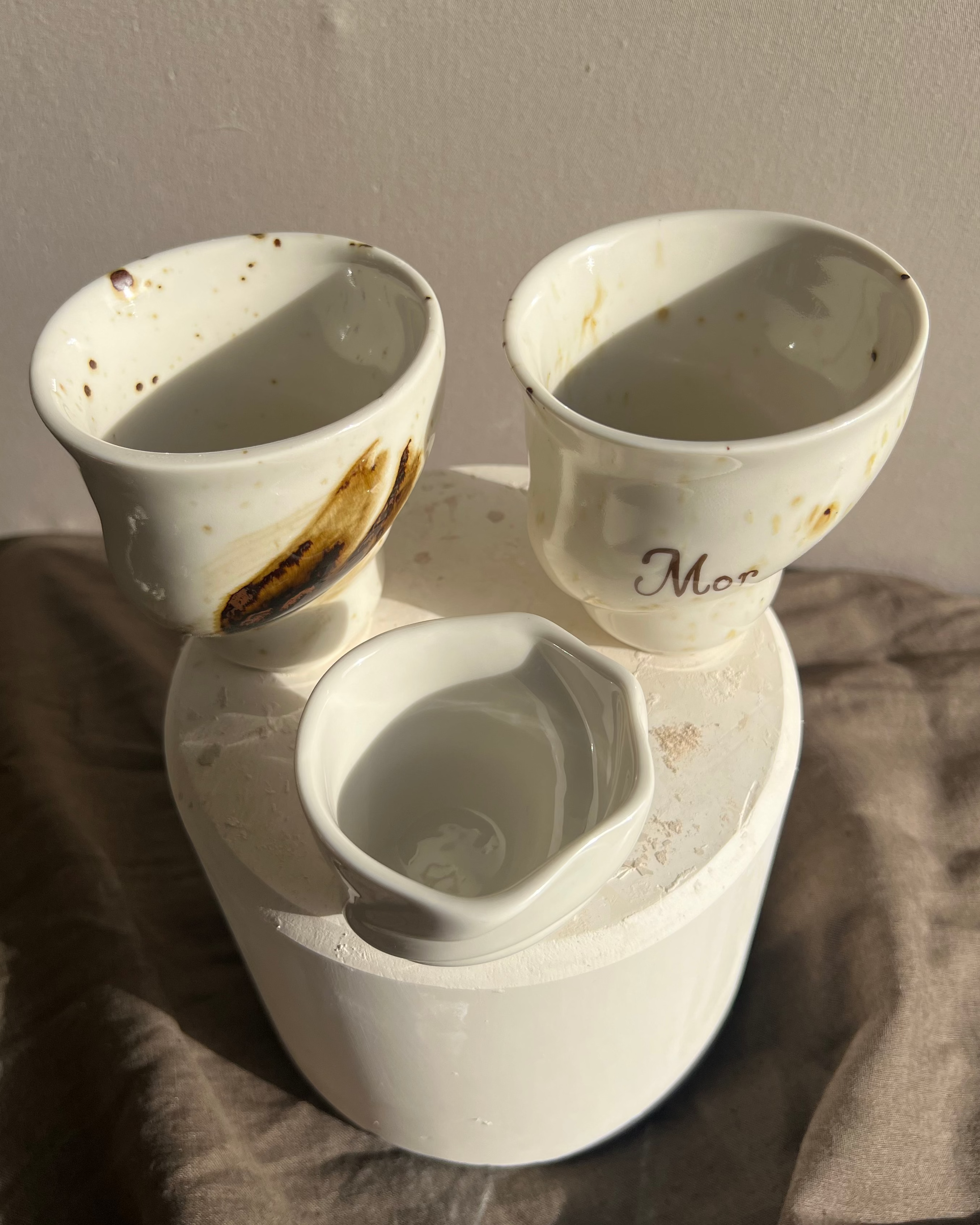 #4 - Pakke med 3 kopper fra Vadehavsserien. 2. sortering.