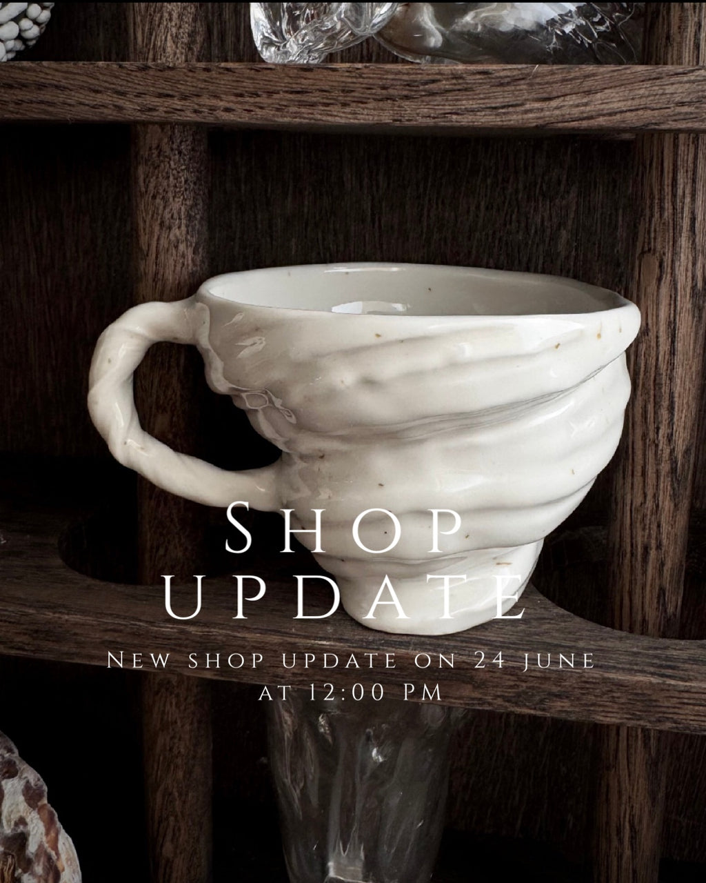 Snail cup with handle blank - Latte cup Shop update on 24 june at 12:00 PM