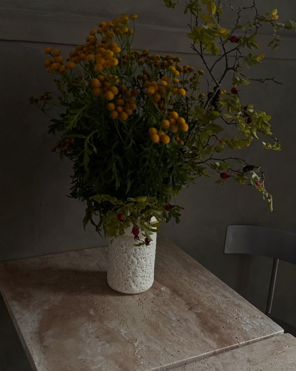 NEUHEIT - Meeresschaum Vase Beige