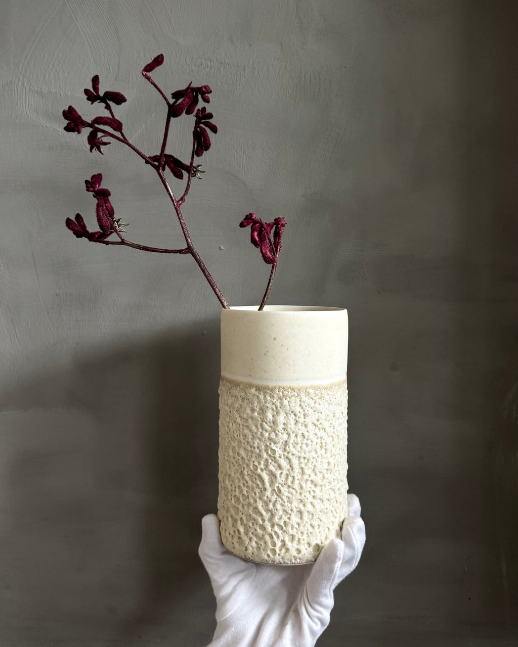 NEUHEIT - Meeresschaum Vase Beige